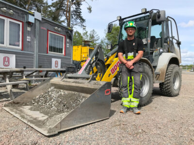 Simon Sabel, anläggningsarbetare och skyddsombud på JM Entreprenad